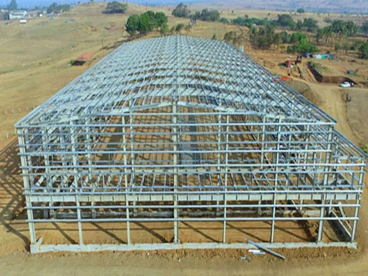 Praktikal ug matahum nga pagtukod sa istruktura sa steel nga bodega