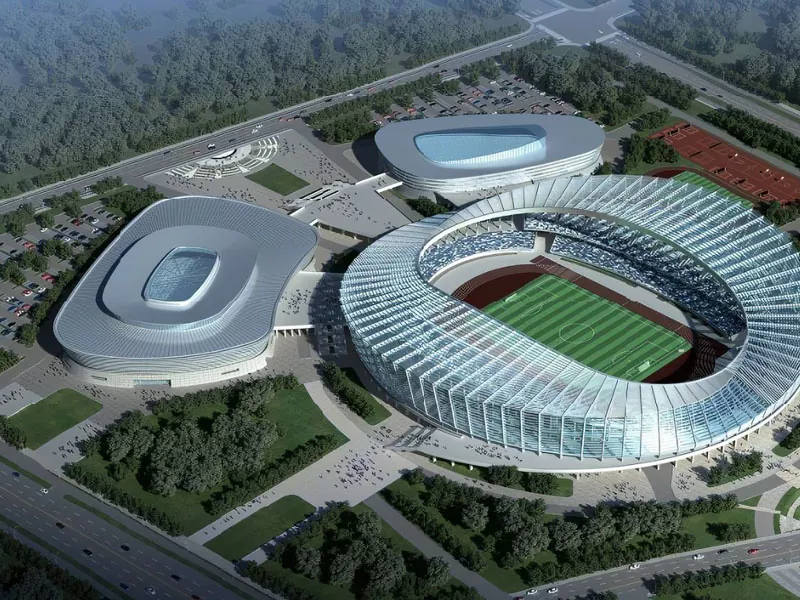 Istruktura sa asero alang sa sports center complex
